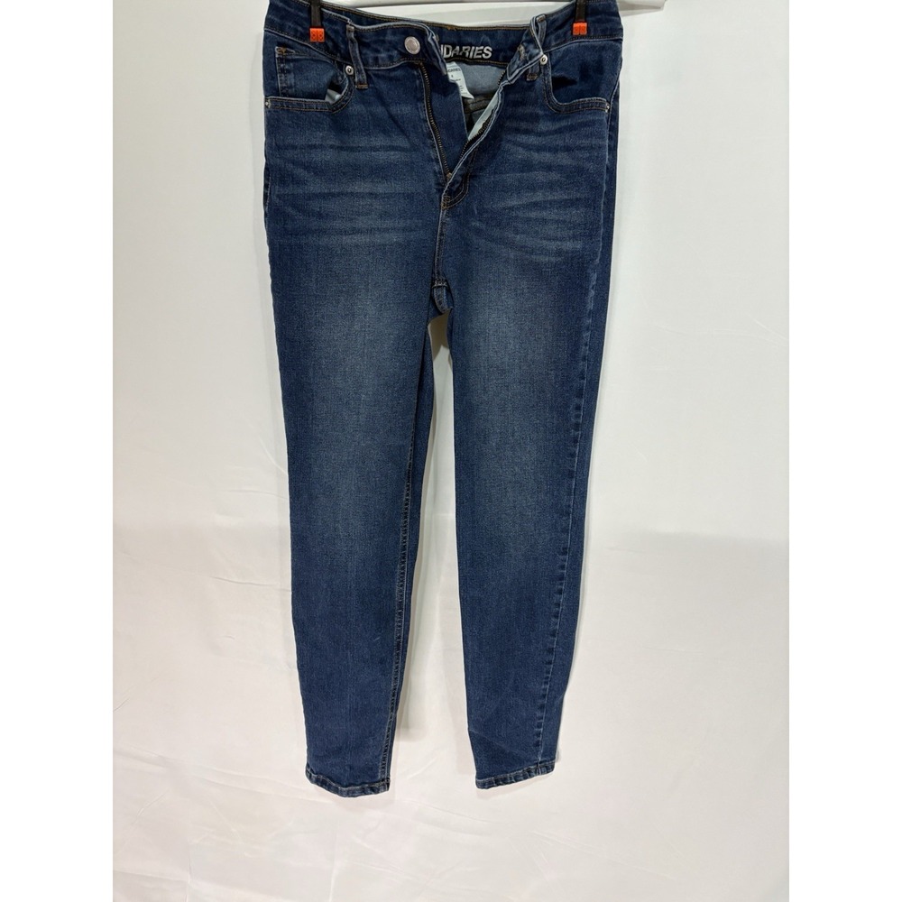 No Boundaries Womens Skinny Jeans Size 8 Dark Wash Blue Denim 5-Pocket Regular
